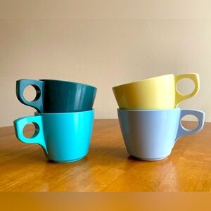 Set of 4 Boonton brand vintage coffee cups